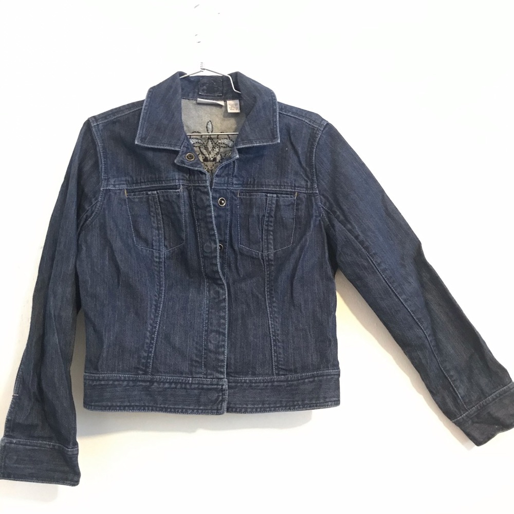 CHICOS Platinum denim jacket size 0 - Picture 2 of 3